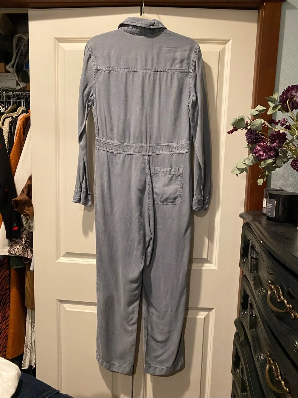 Treasure & Bond Utility Boiler Suit. Washed Denim Jumpsuit. Blue/Grey. Size XS. - Picture 5 of 11